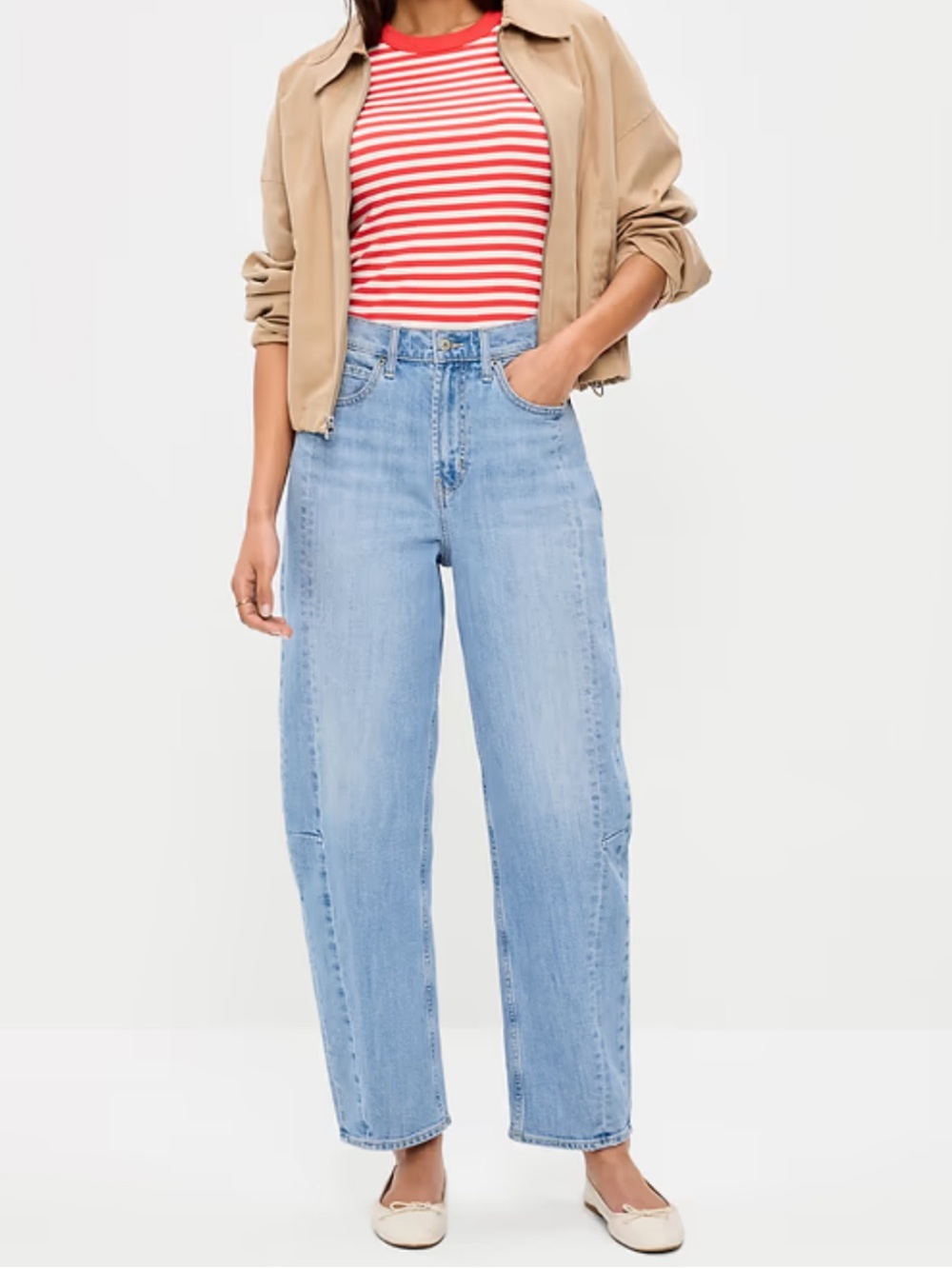Size 14 Petite Old Navy Women's High-Waisted Barrel Ankle Jeans (Used)